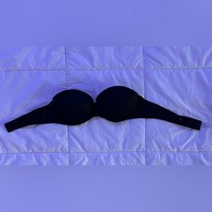 PINK Black push-up strapless bra